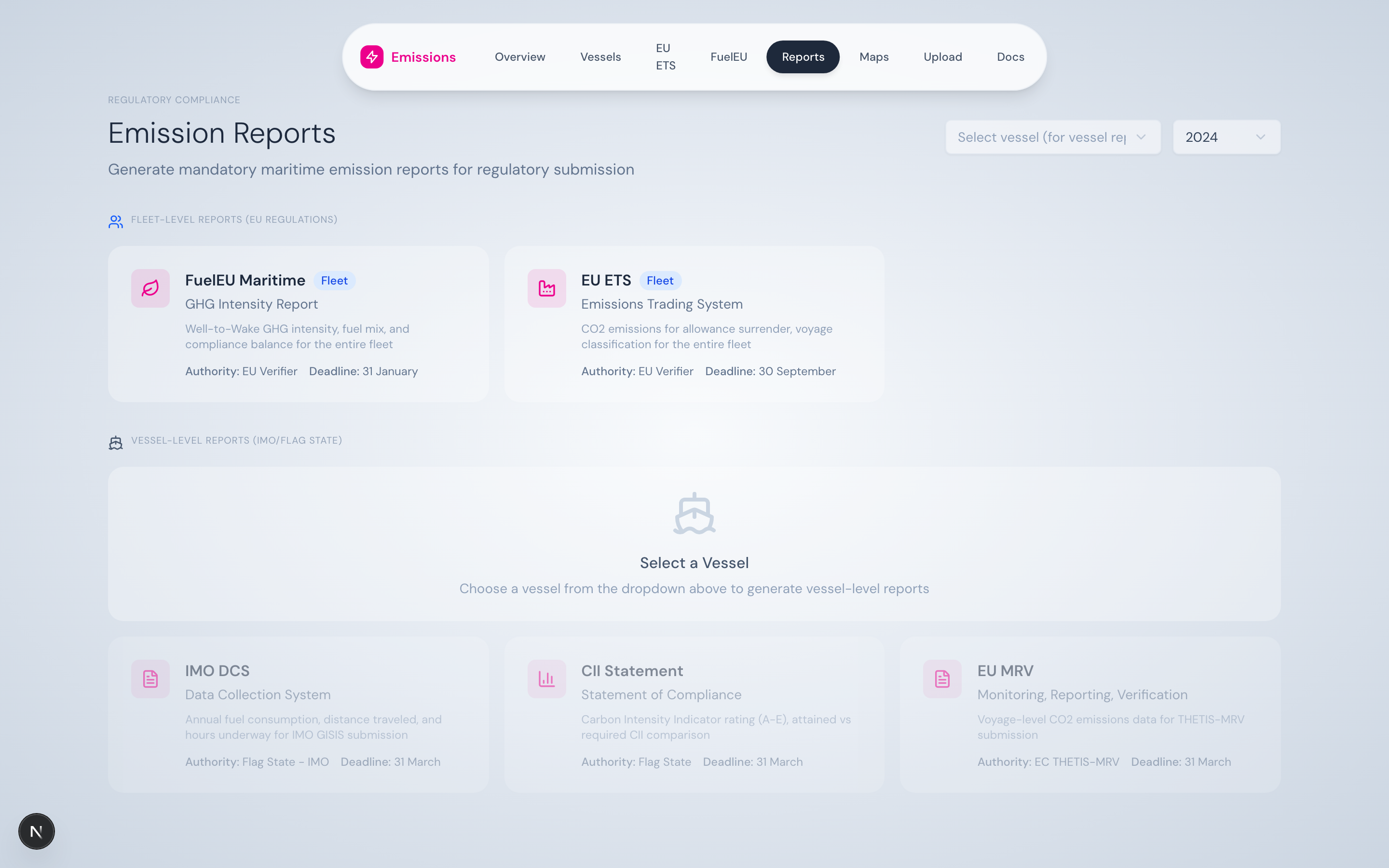 Reports hub